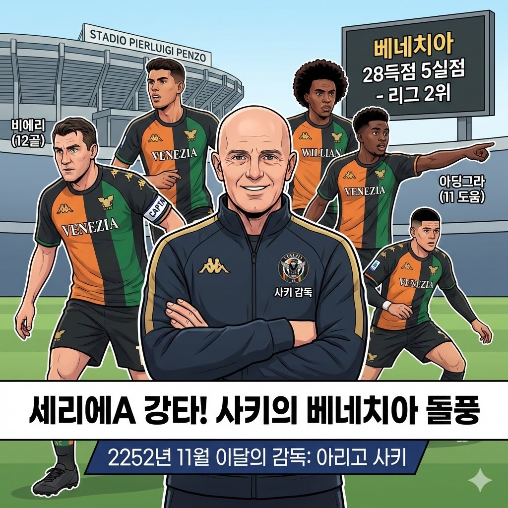 베네치아 아리고 사키 감독, 세리에A리그를 지배하다.